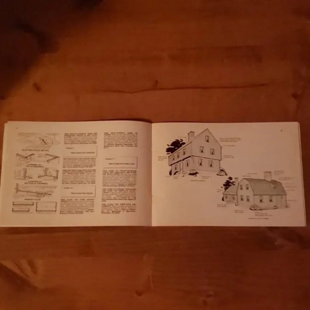 TWO ITEMS: 1950s Fisherman's Crying Towel and 1970s 201 Plans For You booklet - Picture 4 of 7